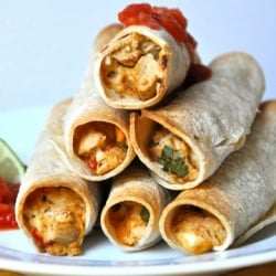 Vegan Baked Chicken-less Taquitos