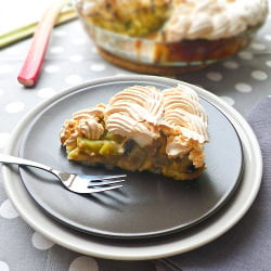 Alsacian Rhubarb Meringue Pie