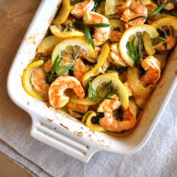 Baked Shrimp w/ Lemon & Herbs