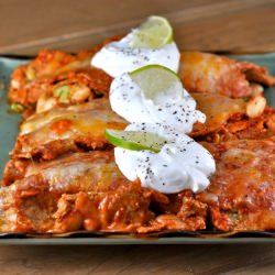 Healthier White Bean Enchiladas