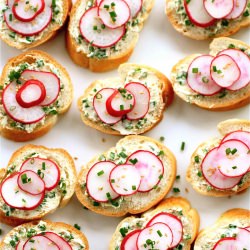 Radish Chive Tea Sandwiches