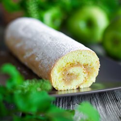 Sponge Roulade w/ Apple Filling