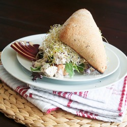 Cold Apple and Chicken Sandwich
