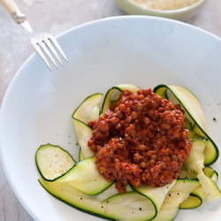 Lentil Ragu w/ Zucchini Noodles
