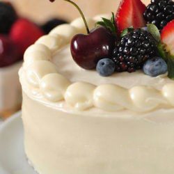 White Butter Cake with Cream Cheese