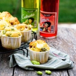 Fava Bean, Salami, & Cheese Muffins