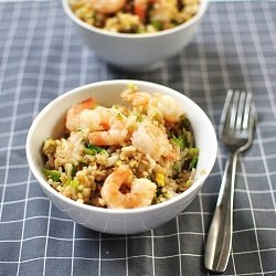 Egg Fried Rice with Prawns