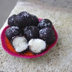 Coconut Balls Covered with Chocolate
