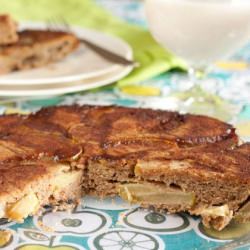 Upside Down Apple Pinwheel Cake