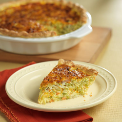Broccoli Slaw & Garlic Quiche