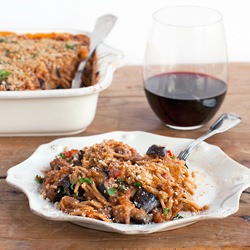 Baked Eggplant Spaghetti