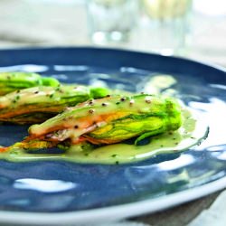 Crab-Stuffed Zucchini Flowers