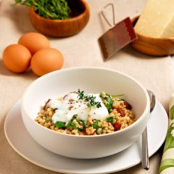 Bacon and Egg Farro Risotto
