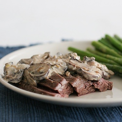 Flank Steak & Mushroom Sauce