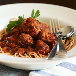 Spaghetti Chicken Meatballs