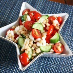 White Bean, Baby Cuke, Tomato Salad