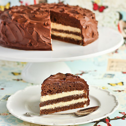 Milo Cake with Condensed Milk Icing
