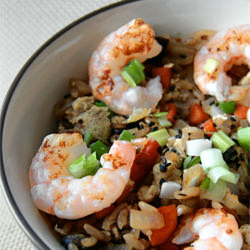 Healthier Fried Rice with Shrimp