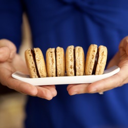 Coffee-Chocolate-Hazelnut Macarons