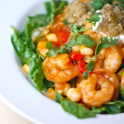 Shrimp, Hominy, & Bell Pepper