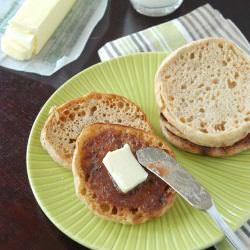 Whole Wheat Honey English Muffins