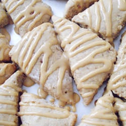 Maple Nut Scones w Cappuccino Glaze