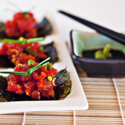 Rice-less Spicy Tuna “Handrolls”