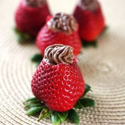 Choco Mousse Stuffed Strawberries