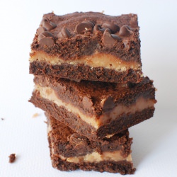 Salted Caramel FIlled Brownies