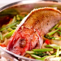 Whole Roast Red Snapper