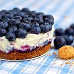 Blueberry and Mascarpone Cheesecake