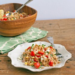 Orzo with Corn, Tomatoes, & Feta