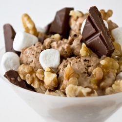 Eggless Rocky Road Ice Cream