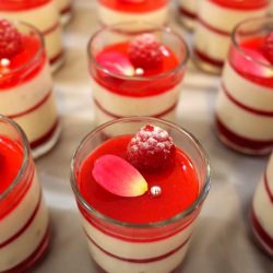 Rose-Raspberry-Lychee Verrine
