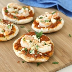 Mini Grilled Shrimp Pizzas