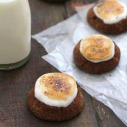 Smores Thumbprint Cookies