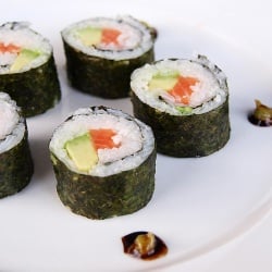 Salmon and Avocado Sushi