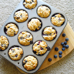 Whole Wheat Blueberry Muffins