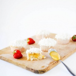 Coconut & Mango Curd Cupcakes