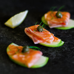 Apple, Salmon and Capers