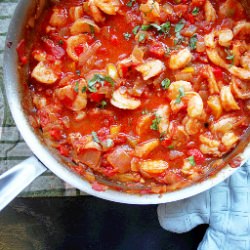 Creole Shrimp and Garlic Bread