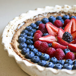 Balsamic Custard Tart w/ Berries
