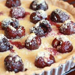 Cherry Almond Custard Tart