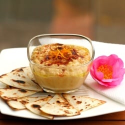 Orange Hummus w/ Tortilla Chips