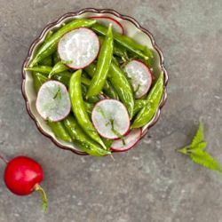 Radish and Sugar Snap Pea Salad