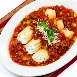 Manicotti in Chorizo Sauce
