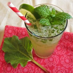 Rhubarb Mojitos