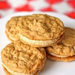 PB Oatmeal Sandwich Cookies