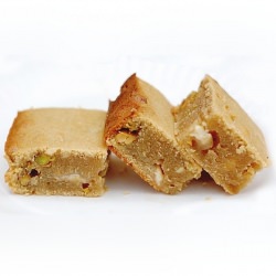 White Chocolate Pistachio Blondies