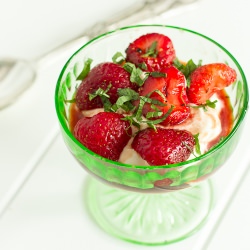 Basalmic Strawberries & Yogurt